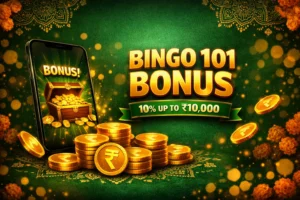 Bingo 101 bonus offers including the 10% first add cash bonus up to ₹10,000