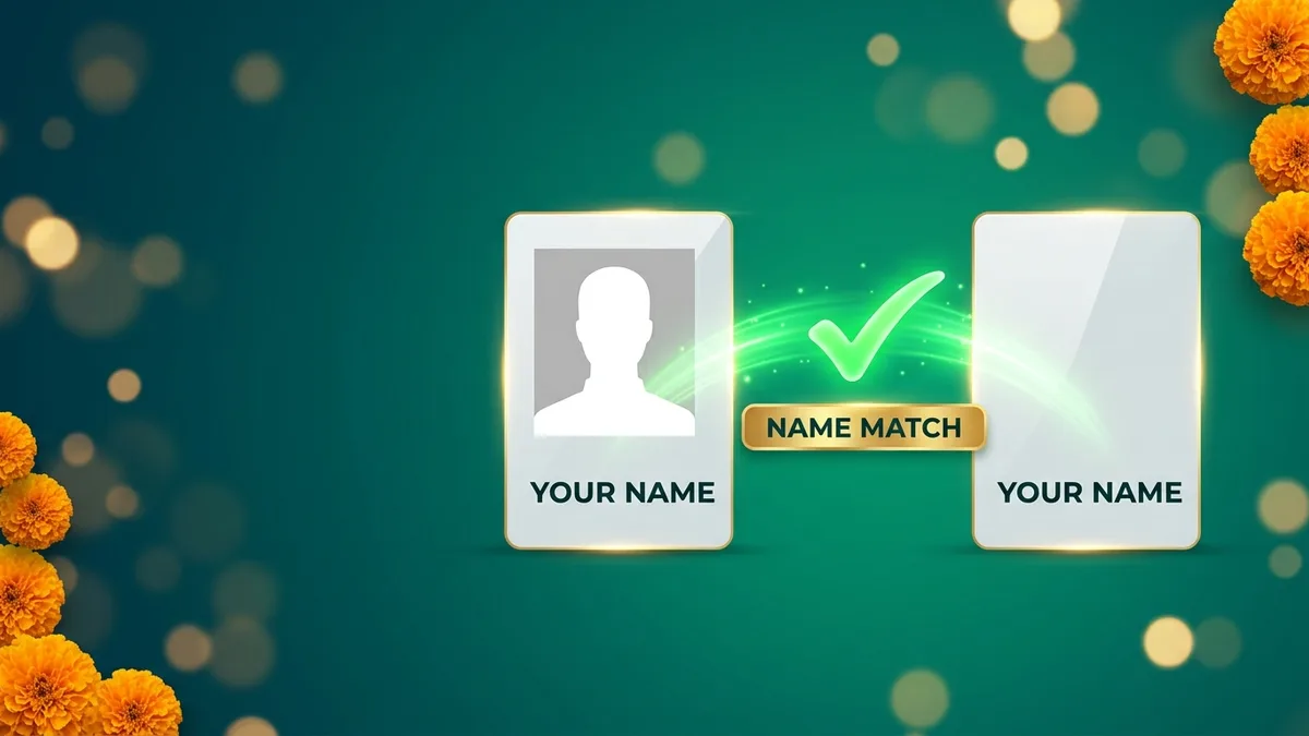 Bingo 101 KYC name match: the same name on the ID card and the bank account card